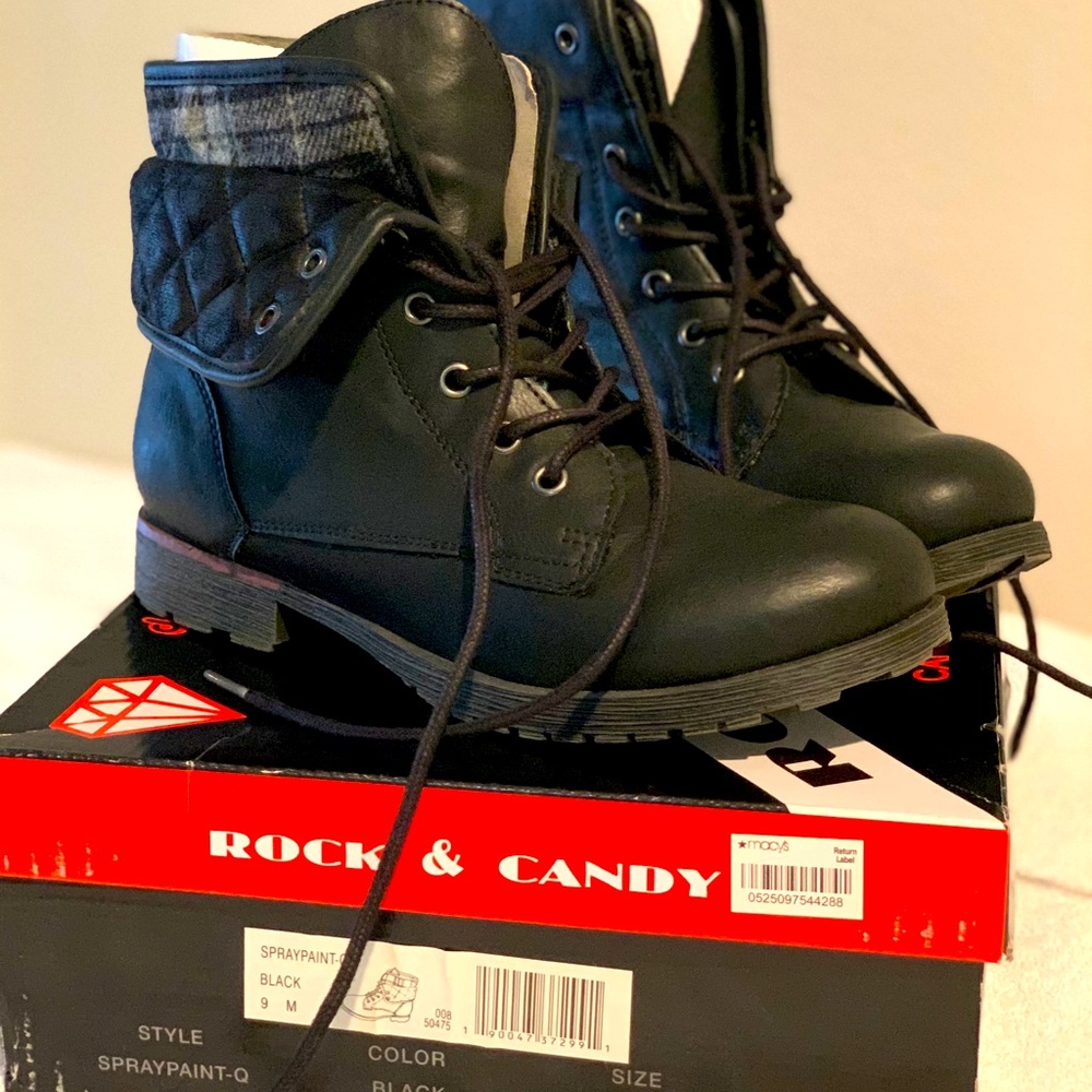 Rock & Candy Black leather boots